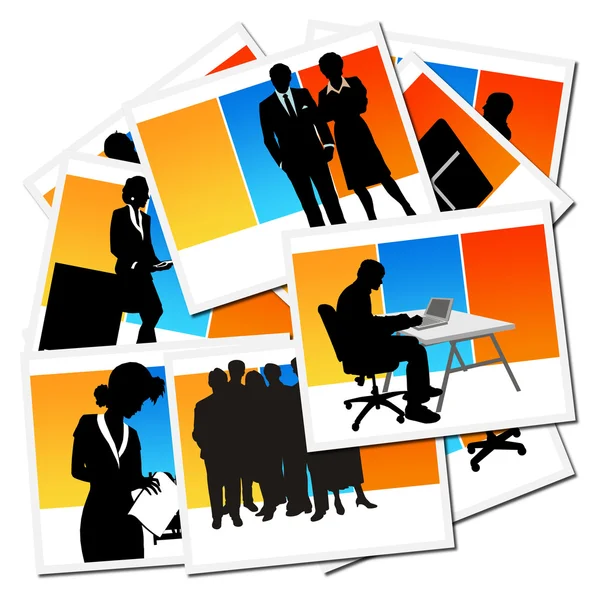 Collection of pictures with workers — Stock Photo, Image