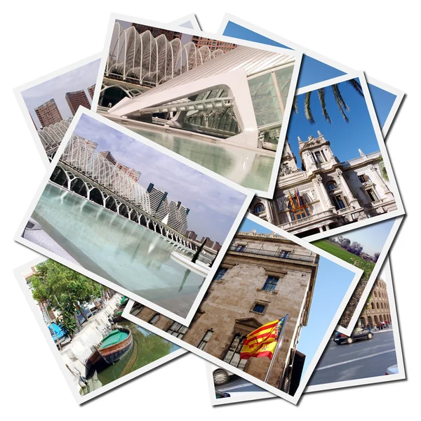 Cartões postais da cidade de Valência em S — Fotografia de Stock