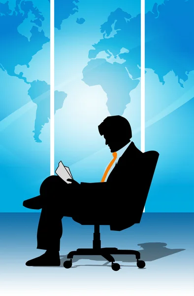 Empresários sentados no escritório — Fotografia de Stock