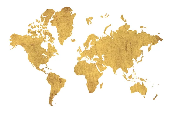 Kaart van de wereld in de textuur van versmachten — Stockfoto