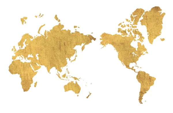 Mappa del mondo nella consistenza di parch — Foto Stock