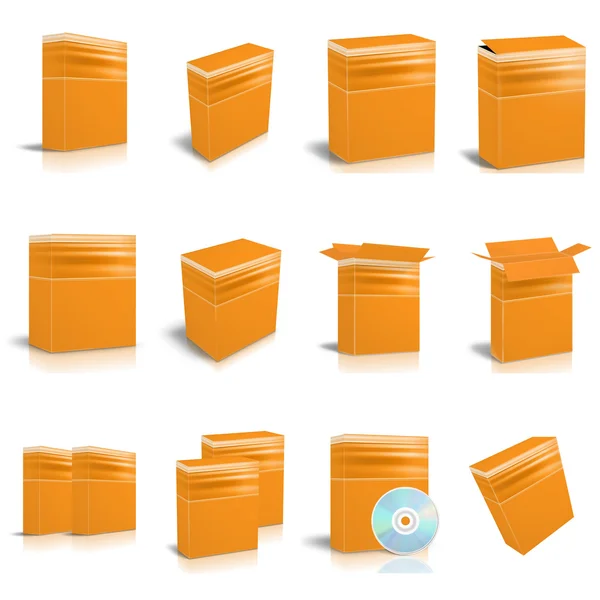3d render boxes on white background — Stock Photo, Image