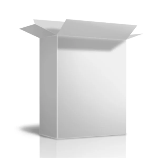 Generiska låda med föremål för försäljning i detaljhandeln — Stockfoto