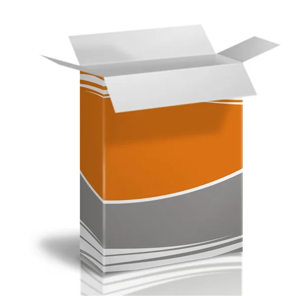 Generische Schachtel mit Artikeln zum Verkauf im Einzelhandel — Stockfoto