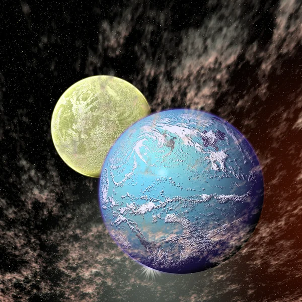 Bolygók a Világegyetemről alkotott — Stock Fotó