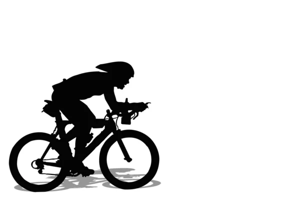 Un cycliste en compétition — Photo
