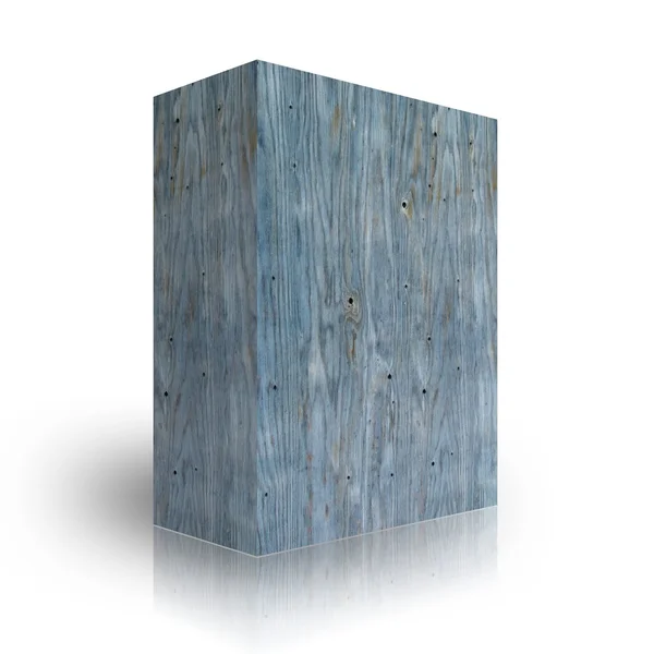 Caixa de madeira em um fundo branco — Fotografia de Stock