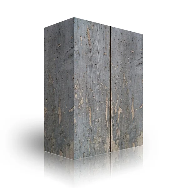Dřevěný box na bílém pozadí — Stock fotografie
