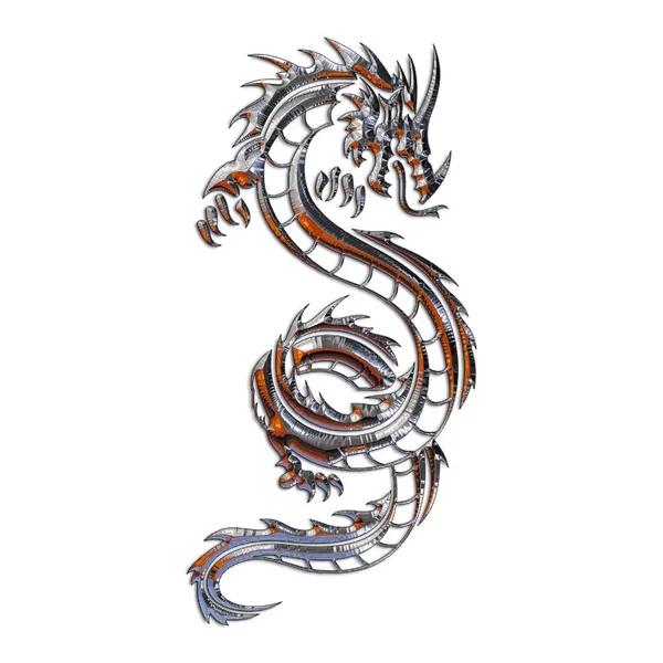 Illustratie van een mythische draak — Stockfoto
