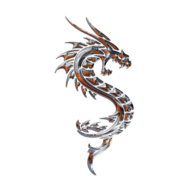 Ilustração de um dragão mítico — Fotografia de Stock