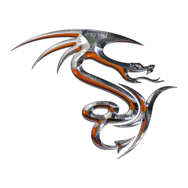 Иллюстрация мифического дракона — стоковое фото