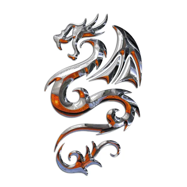 Ilustração de um dragão mítico — Fotografia de Stock