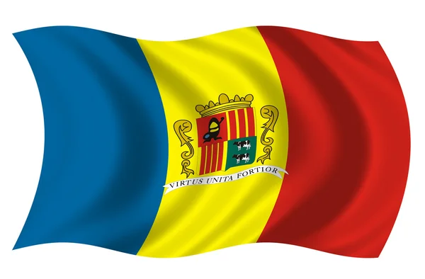 Bandeira de Andorra — Fotografia de Stock