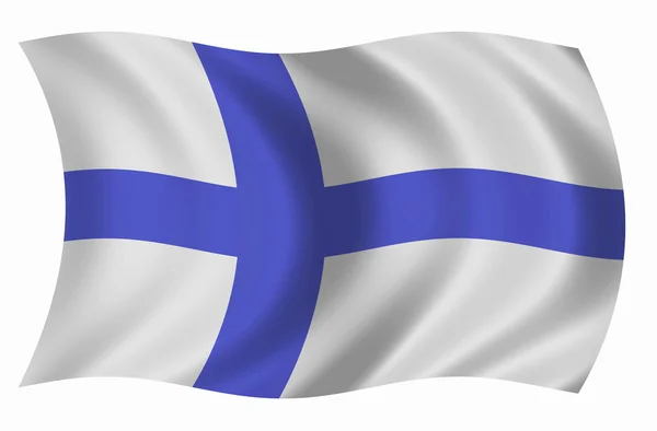 Bandera de Finlandia — Stock fotografie