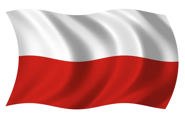 Lengyelország lobogója — Stock Fotó