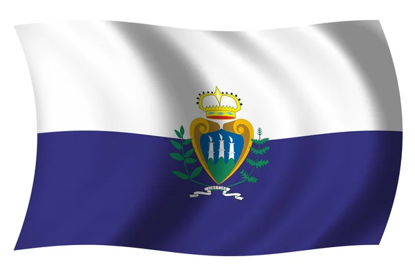 Vlajka San Marina — Stock fotografie