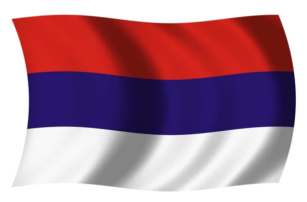 Flagge Serbiens — Stockfoto