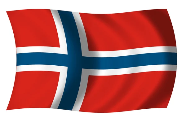 Norvégia zászlaja — Stock Fotó