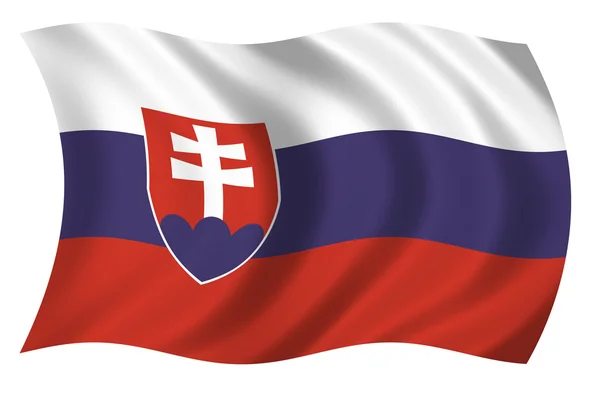 国旗的 eslovaquia — 图库照片