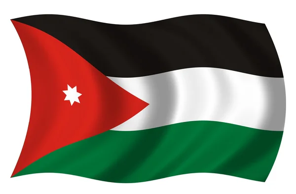 Bandera de Jordania — Stockfoto
