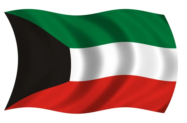 Bandera de Kuwait — Stock Photo, Image