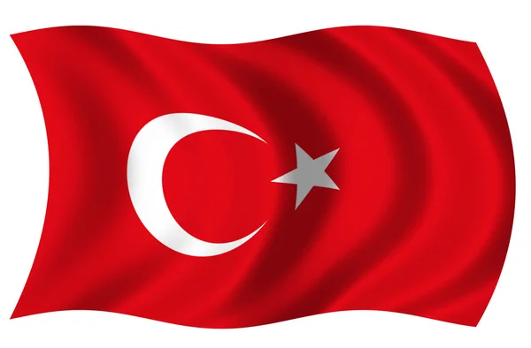Bandera de Turquia — Stockfoto