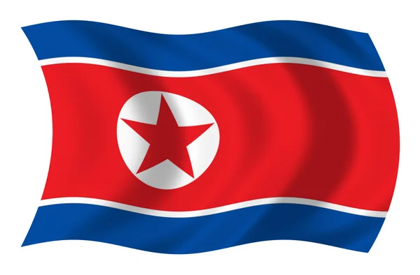 Bandera Korea del norte — Stockfoto