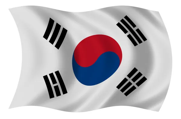 Bandera Korea del Sur — Stock Photo, Image