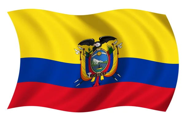 Bandera de Ekwador — Zdjęcie stockowe