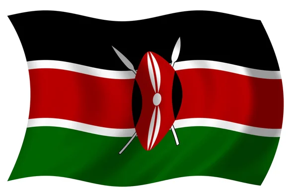 Bandera de Kenia — Stock Photo, Image