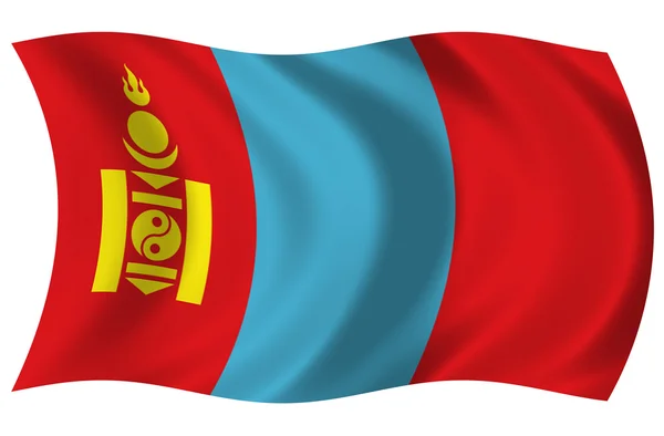 Bandera de Mongolii — Zdjęcie stockowe