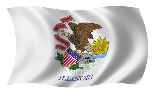Vlajka státu illinois — Stock fotografie