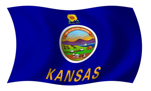 国旗的堪萨斯 — 图库照片