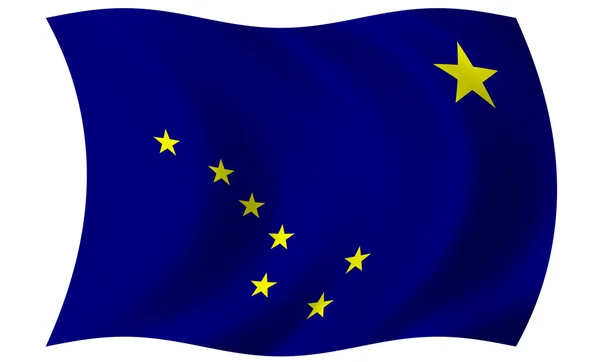 Flaga stanowa Alaski — Zdjęcie stockowe