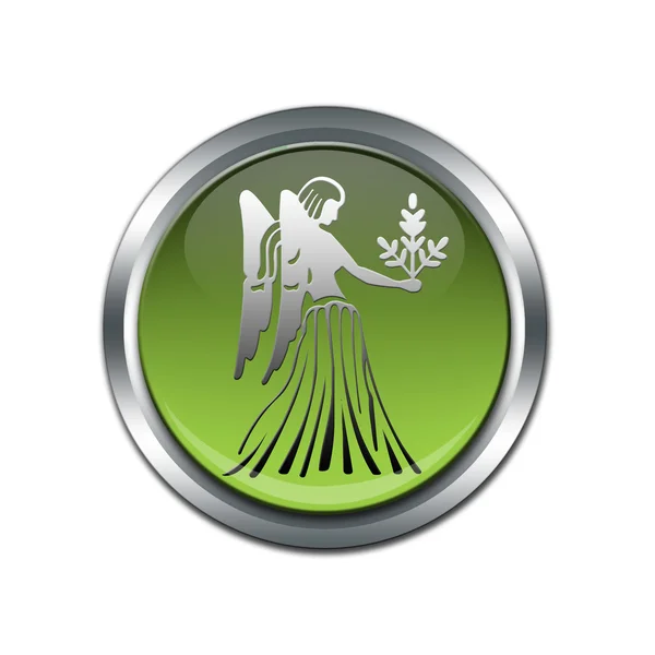 Button with the zodiacal sign Virgo — Stock Photo, Image