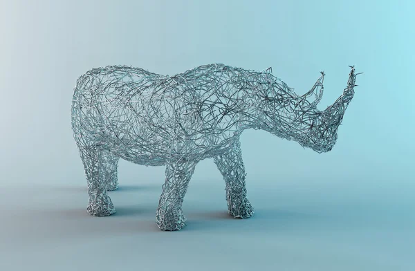 Fast rhino — Stockfoto