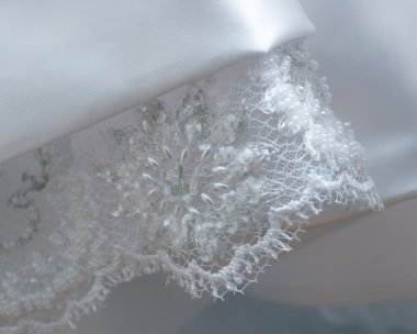 Fragment of a wedding dress