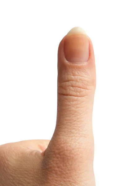 Ένα δάχτυλο σε κοντινό πλάνο — Φωτογραφία Αρχείου