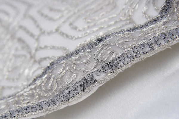 Fragment of a wedding dress — Stock Photo, Image