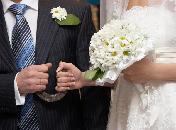 Brudgummen och bruden — 图库照片