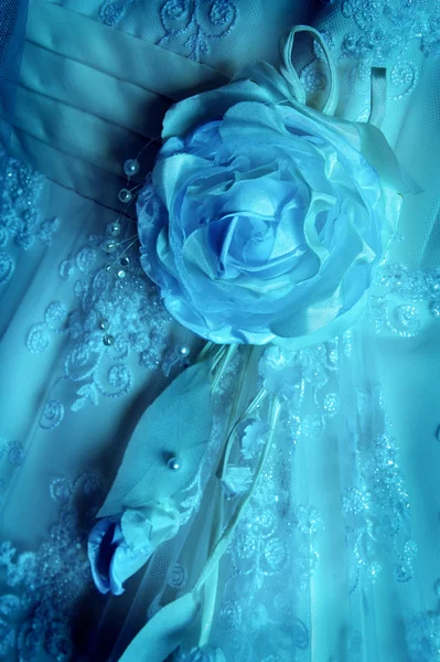 Fragment d'une robe de la mariée — Photo