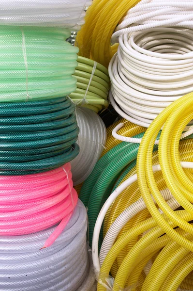 Brightness of watering hoses on sale — Stock Photo, Image