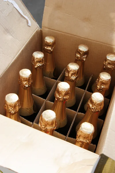 Şampanya şişeleri — Stok fotoğraf