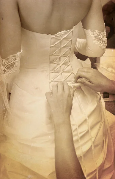 Corset to the bride — Stock Photo, Image