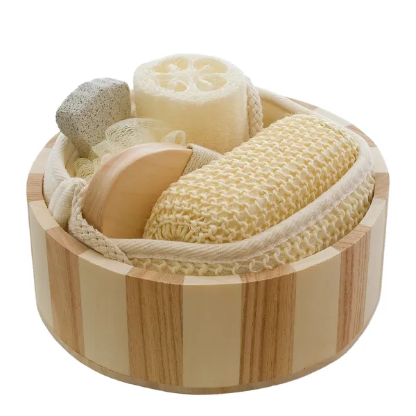 Wellness - wooden bowl — Stock Photo, Image