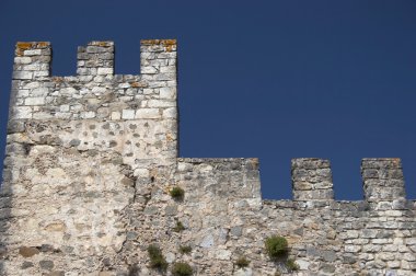 Castle wall and defensive tower clipart