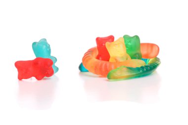 Colored gummy bears clipart