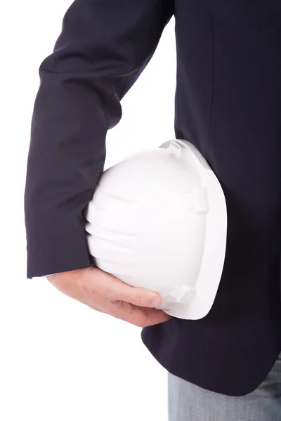 Detail eines Ingenieurs mit Helm — Stockfoto