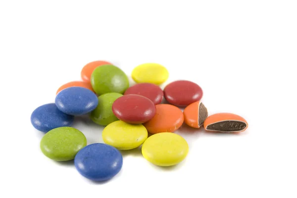 Куча цветного шоколада — стоковое фото