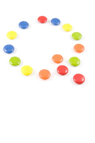 Letter Q made of colored chocolates — Stock Photo, Image